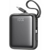 Joyroom Mini PowerBank JR-PBF27 22,5W s duálním kabelem 10000mAh (černá)