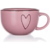 Keramický hrnček jumbo BANQUET Heart 0,73 l ružový
