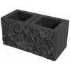 DITON Plotová tvárnica s fazetou A jednostranná čierna 38,5 x 19 x 19 cm