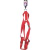 Zolux Postroj pro psy ZOLUX nylonový popruh 50/90cm 25mm červený