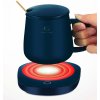 Hrnček s ohrievačom USB, modrý, keramický, 400 ml