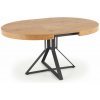 HALMAR Okrúhly jedálenský stôl rozkladací MERCY, čierna/dub zlatý