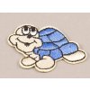 Nažehľovacia záplata - korytnačka - rozmer 4,5 cm x 3 cm - ružová, zelená, modrá modrá_10001155