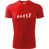 Evolúcia volejbal smeč - Pánske tričko Fantasy športové - 3XL ( Červená )