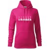 Gitary v rade - Mikina dámská Cape s kapucí - 2XL ( Purpurová )
