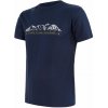 Pánske tričko kr.rukáv SENSOR MERINO ACTIVE MOUNTAINS deep blue M