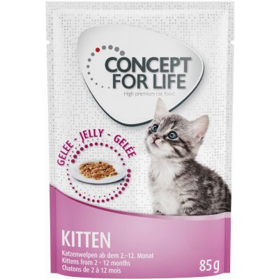 Concept for Life Maine Coon Kitten - vylepšená receptúra! - ako doplnok: 12 x 85 g Concept for Life Kitten v želé
