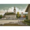 Obraz Krušetnica kostol, VBart PREVEDENIE: OBRAZ na plátne blindrám, ROZMER v cm/TYP OKRAJA: 90x60