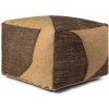 Ferm Living Pouf Forene Square, tan/chocolate