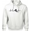 EKG Badminton košík - Oversized mikina pánska Moon - kratšia + širšia - 2XL ( Biela )