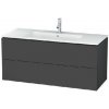 Duravit L-Cube - Umývadlová skrinka, 55x122x48 cm, 2 zásuvky, grafit mat LC624304949