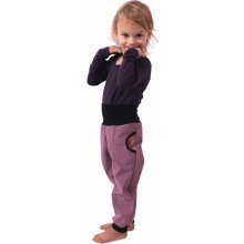 Detské softshellové nohavice s nápletmi a reguláciou pása ružové