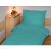 Obliečky francúzske bavlna UNI 240x220,70x90 tyrkysové