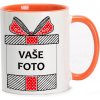 Fotopošta hrnček s fotkou farebný rámik DARČEK ORANŽOVÝ 350 ml