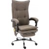 zahrada-XL Masážne kancelárske kreslo sivohnedé látkové 20373