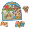 Bigjigs Toys Dřevěné vícevrstvé puzzle Farma