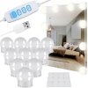 LED lampy na zrkadlo - toaletný stolík – sada 10 ks