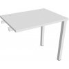 Hobis Pracovný stôl Uni k pozdĺ. reťazeniu, 80x75,5x60 cm, biela/biela