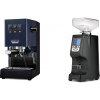 Gaggia New Classic E24 BC, blue + Eureka Atom 60, black