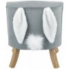 Somebunny Detské kreslo ušiak - šedá