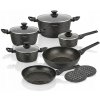 Sada mramorových hrncov a panvíc 12 prvkov indukcia Klausberg 7659