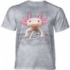 Pánske batikované tričko The Mountain - AXOLOTL - vodný dráčik - sivé Veľkosť: L