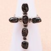 Nefertitis Šungit prsteň striebro Ag 925 LOT11 - 52 mm (US 6), 5,4 g