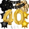 SPRINGOS Sada narodeninových balónikov 40, čierno-zlaté SPRINGOS PS0023