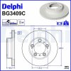 Brzdový kotúč DELPHI BG3409C