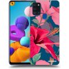 Picasee silikónový čierny obal pre Samsung Galaxy A21s - Hibiscus