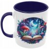MOOGA | Hrnček s motívom Fantasy Books #2, 330 ml, tmavomodrý