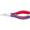 Electronics kliešte 145 mm s polguľatými čeľusťami KNIPEX 07905