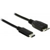 Delock 83677 USB, USB 3.2 Gen1 (USB 3.0 / USB 3.1 Gen1) USB-C ™ zástrčka, USB Micro-B 3.0 zástrčka, 1m, černý