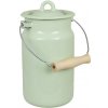 Strömshaga Zelená smaltovaná kanvica na mlieko Emil´s Enamel Green 14,5 x 20 cm 2 l