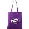 Still Plays With Planes - Taška bavlnená - 42 x 38 cm ( Fialová )