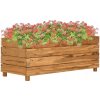 Kvetináč drevený béžový VidaXL 100 cm x 40 x 38 cm