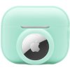 AppleKing 2v1 silikónový ochranný obal pre AirPods Pro 2 (2022) / AirTag - tyrkysový - možnosť vrátiť tovar ZADARMO do 30tich dní