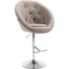 Barová stolička London V2 látka chróm, šedohnedá