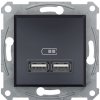 Zásuvka Schneider Electric EPH2700271 Asfora 2xUSB antracit