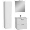 Kúpeľňová zostava s umývadlom 60 cm vrátane umývadlovej batérie, vtoku a sifónu VitrA Mia biela KSETMIA60B