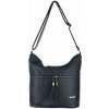 DALILA dámska crossbody koženková kabelka Tmavomodrá