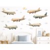 Nalepte.cz Boeingy a Airbusy textilní prelepiteľné nálepky na stenu arch 75 x 36 cm