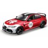 Bburago Bburago- Autá HOBBY, Alfa Romeo Giulia GTAm, červeno-biela metalíza, 1:18