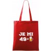 Je mi 50 pivo - Taška bavlnená - 42 x 38 cm ( Červená )