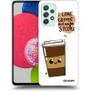 Picasee silikónový prehľadný obal pre Samsung Galaxy A73 5G - Cute coffee