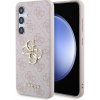 Zadný kryt Guess PU 4G Metal Logo pre Samsung Galaxy S24 Pink