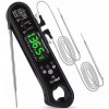 Digitálny Kuchynský Teplomer Skladací 3 Sondy Gril BBQ TermHoff TH-07 Triple
