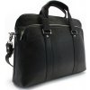 Čierna kožená business taška na notebook Catalina