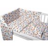 Baby Nellys 3-dielna sada mantinel s obliečkami Vtáčiky a Vážky biela 135 x 100 cm