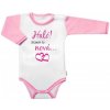 Body dlhý rukáv s vtipným textom Baby Nellys, Haló! Já jsem tu nová, veľ. 80, holka, 80 (9-12m)